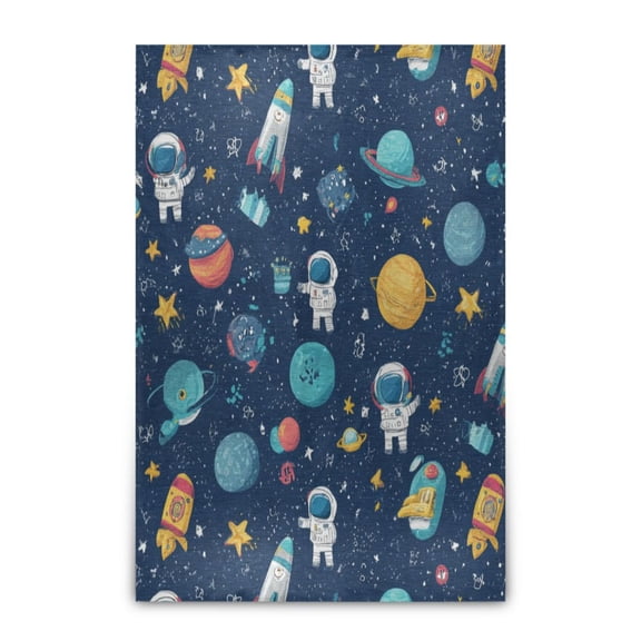 Wobogo Space Themed Soft Cozy Fluffy Double Sided Blankets for Couch Sofa Chair Bed Camping Picnic Travel Lightweight Bed 6090inch