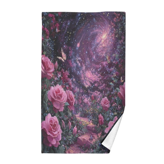 Wobogo Star River Rose Face Towel Soft Breathable Cotton Towel Set for Bathroom Kitchen Hotel Spa Gift Decor