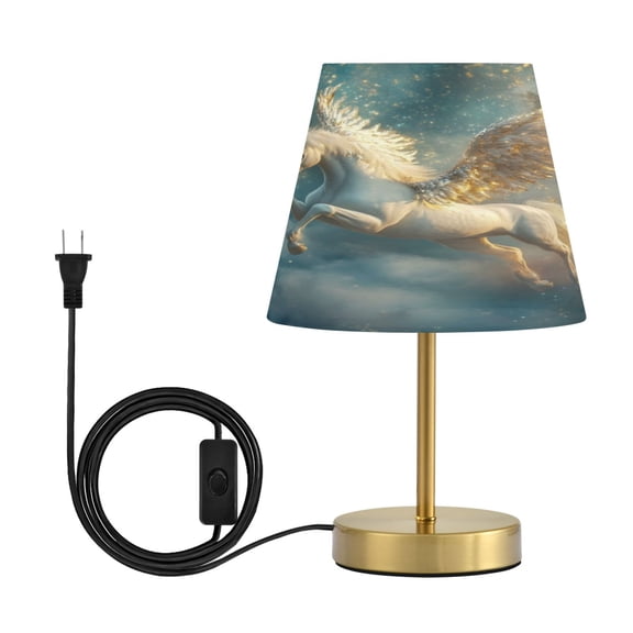 Wobogo Starry Sky Pegasus Table Lamps Three-channel Adjustable Lighted Antique Brass Metal Base Simple Modern Style for Bedroom Nightstands Living Room and Office