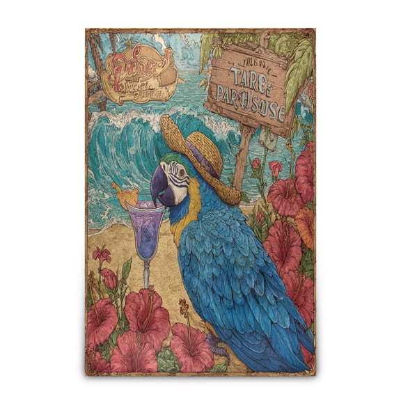 Wobogo Straw Hat Parrot Soft Cozy Fluffy Double Sided Blankets for Couch Sofa Chair Bed Camping Picnic Travel Lightweight Bed 6090inch