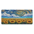thumbnail image 1 of Wobogo Sunflower with Swirling Clouds Gaming Mouse Pad Non-slip Leather Desk Mat Water Resist Keyboard Pad for Gamer Office 16.5×35.4in, 1 of 9