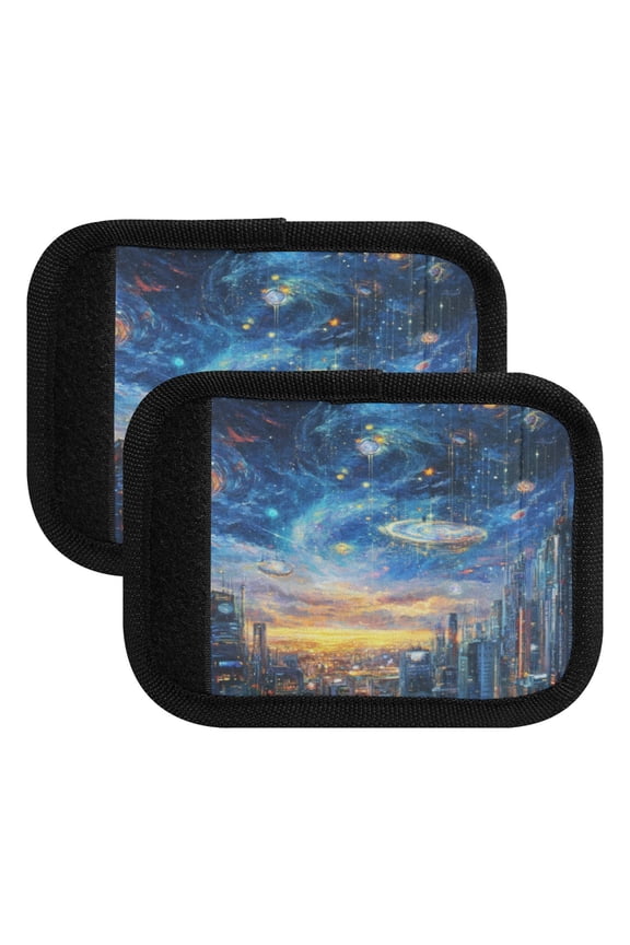 Wobogo Techno City Luggage Handle Wrap 4Pcs Made of Neoprene is Soft and Flexible Suitable for Many Bags Shoulder Pads