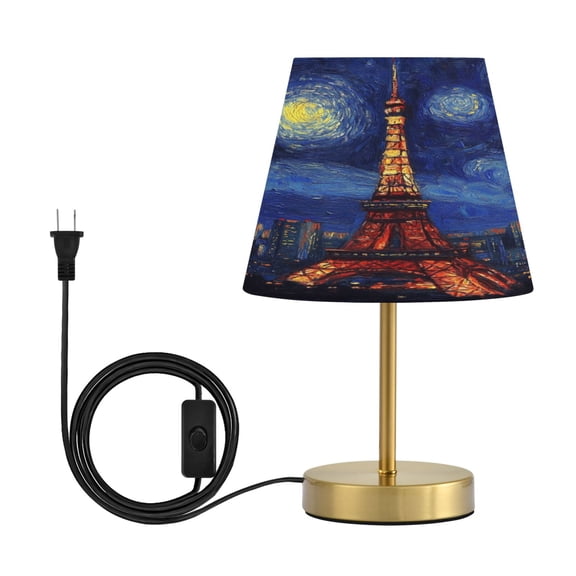 Wobogo Tokyo Tower Night View Table Lamps Three-channel Adjustable Lighted Antique Brass Metal Base Simple Modern Style for Bedroom Nightstands Living Room and Office