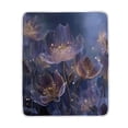 thumbnail image 1 of Wobogo Transparent Purple Flowers Flannel Fleece Bed Blanket as Bedspread Coverlet Sofa blankets (50x60in) Soft Lightweight Warm and Cozy, 1 of 7