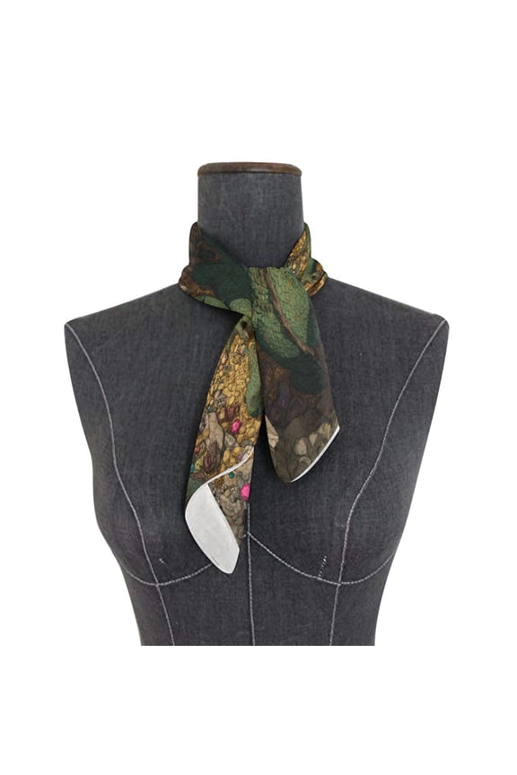 Wobogo Treasure Dragon Square Scarf 23.62 x 23.62 In Lightweight Polyester Silk-Feel Neck Scarf for Women Fashion Head Scarf Hair Wrap Bandana