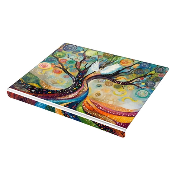 Wobogo Tree Of Angels Acrylic Cutting Board with Counter Lip 16.5"x13.4 Perfect for Bread Meat Veggies & More Great Kitchen Essential Gadgets & Decor