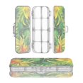 thumbnail image 1 of Wobogo Tropical Summer Leaf Pattern Clear Pencil Case Plastic Pencilboxes Stackable Design Study Materials for Classroom Office, 1 of 7