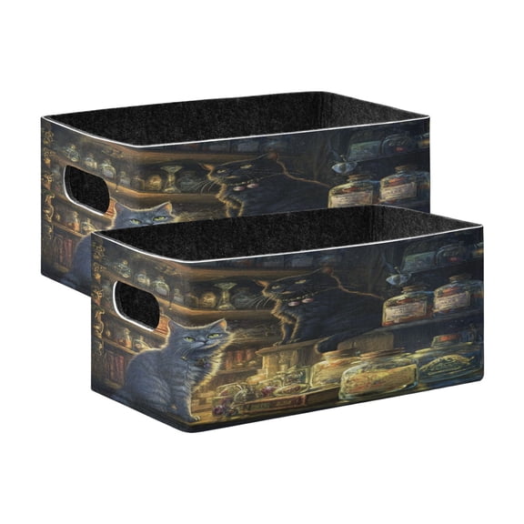 Wobogo Vase Cabinet Decorative Folding Storage Basket Set of 2 for Desktop Bedroom Living Room Dressing Table