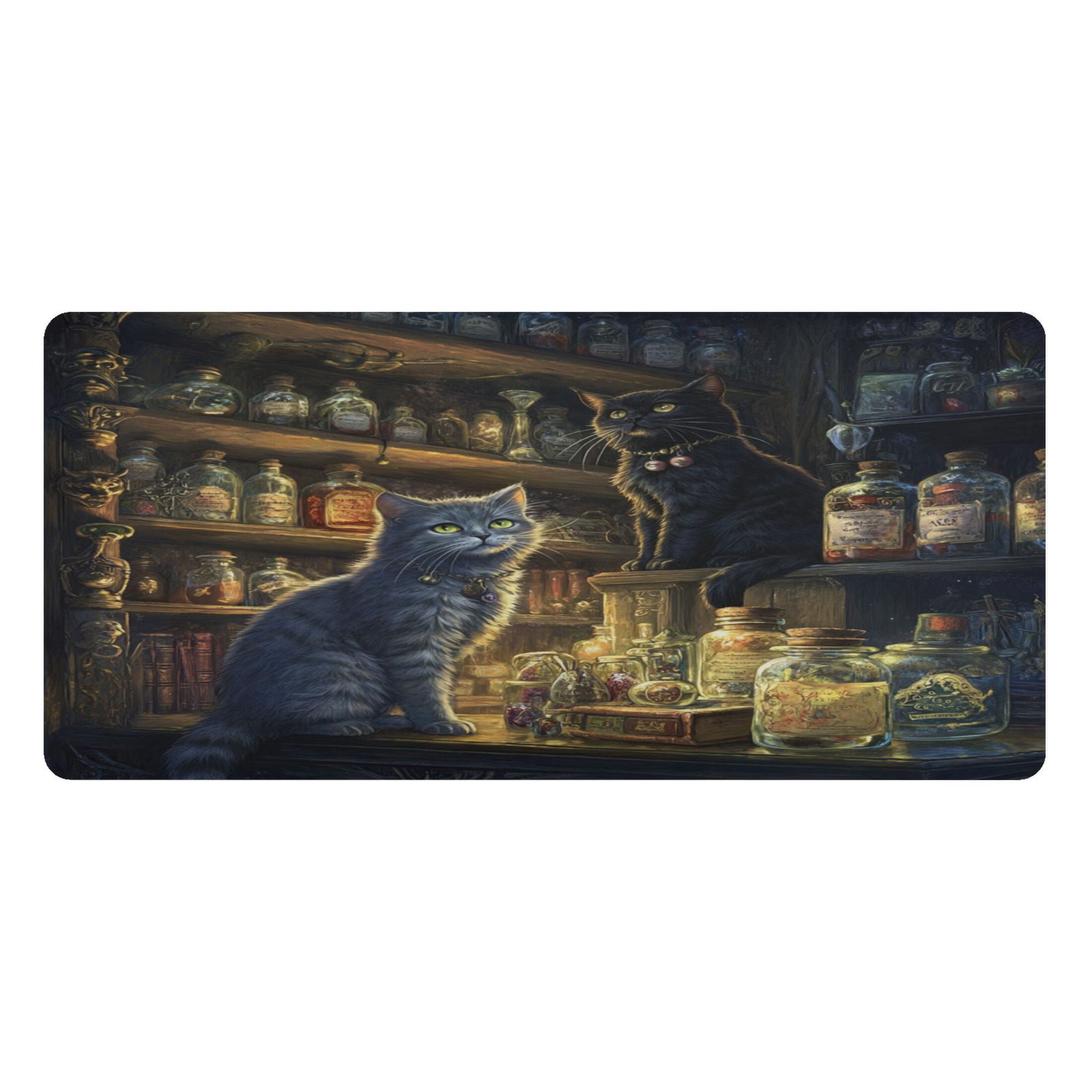 Wobogo Vase Cabinet Gaming Mouse Pad Non-slip Leather Desk Mat Water Resist Keyboard Pad for Gamer Office 23.6×47.2in