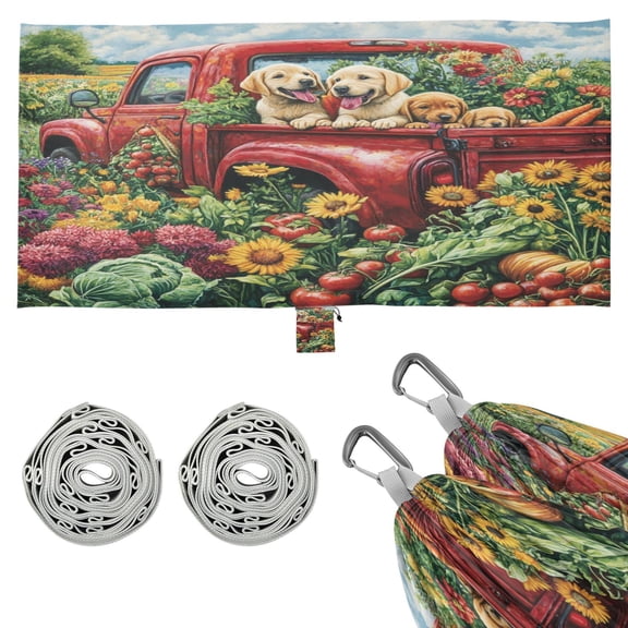Wobogo Vegetable Truck Camping Hammocks 330 lb Capacity with Tree Straps and Hanging Pockets for Outside Hiking Beach Backpack Travel