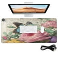 thumbnail image 1 of Wobogo Vintage Butterfly Heated Mouse Pad Extra-Large Desk Mat With 3 Heating Levels and 3-hour Auto Shut-Off Protection Ideal for Computer Keyboards Home Office Hand-warming Essential 31.5in × 13in, 1 of 9