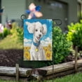 thumbnail image 1 of Wobogo White Poodle Garden Flag 28×40 Inch Double Sided For Outdoor Yard Decoration, 1 of 6