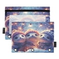 thumbnail image 1 of Wobogo Winter Baby Seal Pencil Pouch with 3 Ring Binder Holes Set of 2 for Learning Tools, 1 of 6
