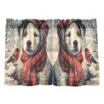 thumbnail image 1 of Wobogo Winter Dog Kitchen Curtains 2 Piece Set Farmhouse Country Style Light Filtering Small Window Drapes Suitable for Bathroom Laundry Room and RV 27x36in, 1 of 9