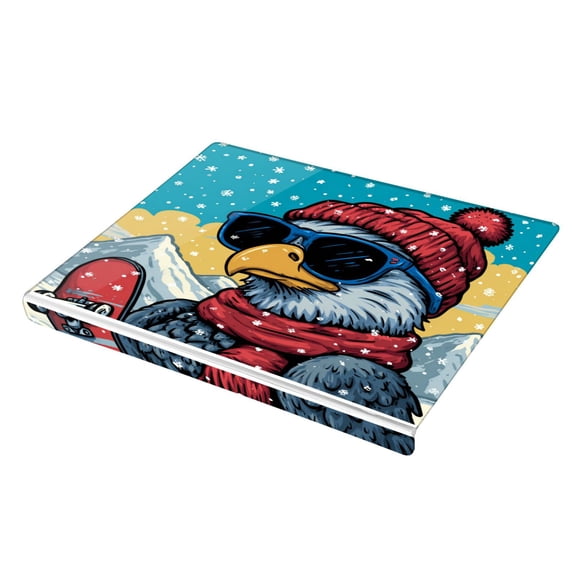 Wobogo Winter Eagle Acrylic Cutting Board with Counter Lip 16.5"x13.4 Perfect for Bread Meat Veggies & More Great Kitchen Essential Gadgets & Decor