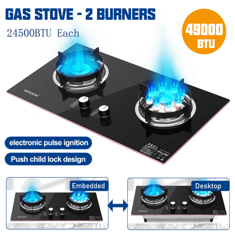 Portable Gas Stove Strong And Durable Double Stove Cooktop Multiple  Protection Small Gas Range Suitable For Outdoor Home - AliExpress