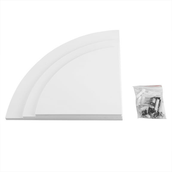 Wobythan 3PCS Floating Corner Shelf Wall-Mounted Storage Bookshelves, White