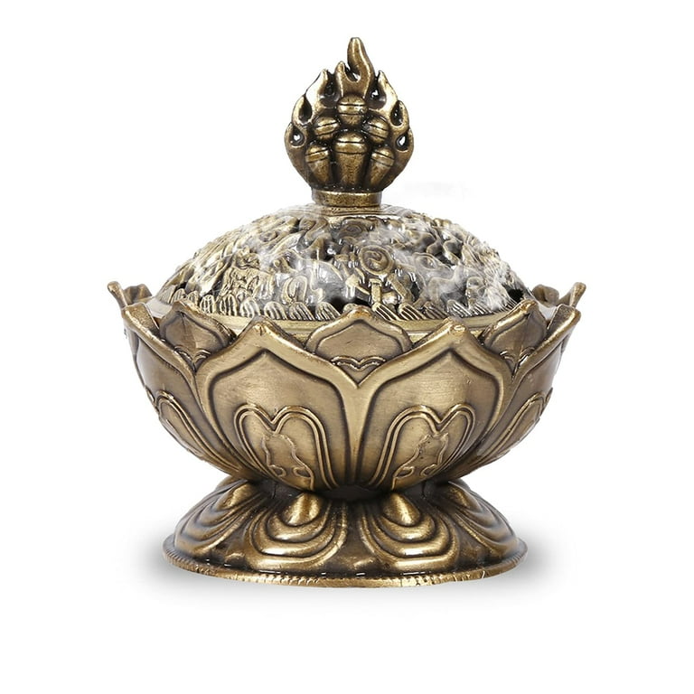 Wobythan Cone Incense Burner Bowl, Vintage Censer Lotus Incense 