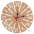 thumbnail image 1 of Wobythan European Style Vintage Big Wall Clock Circular Windmill Decorative Clock for Home Office (Beige), 1 of 1