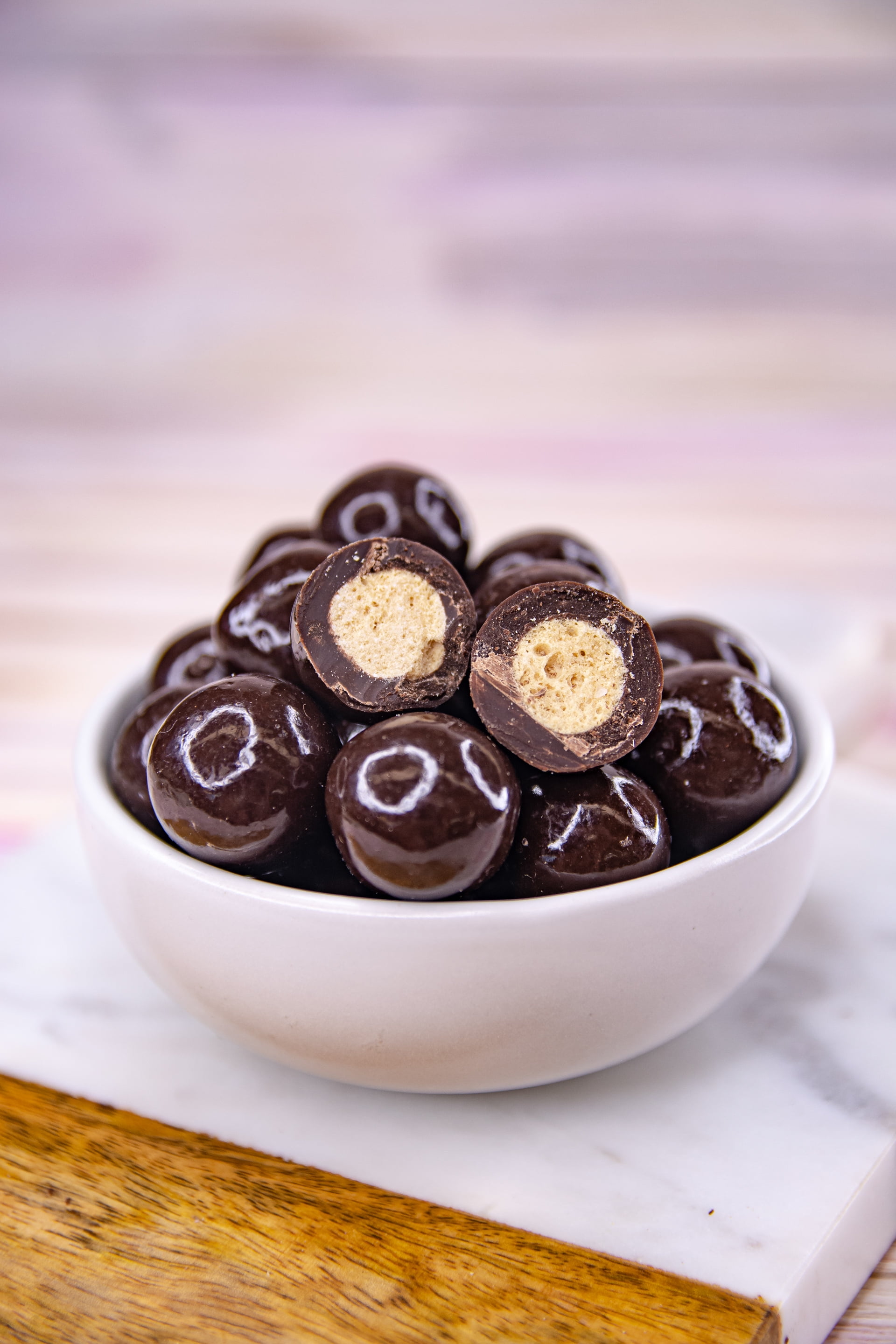 Wockenfuss Candies Dark Chocolate Malted Milk Balls - 1lb