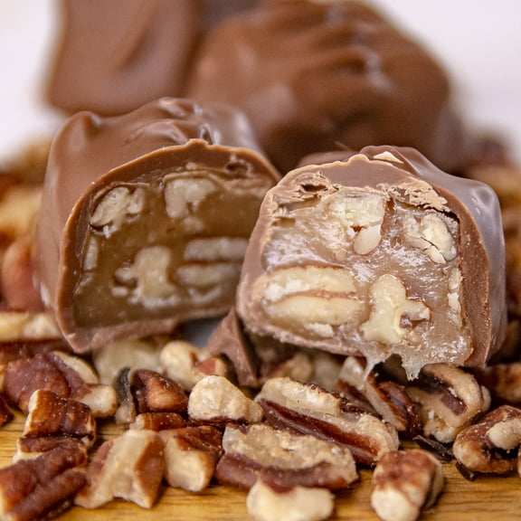 Wockenfuss Candies King Tut (chopped pecans and caramel), Milk Chocolate - 1lb