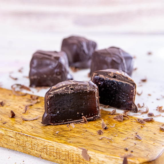 Wockenfuss Candies Raspberry Jellies, Dark Chocolate - 1lb