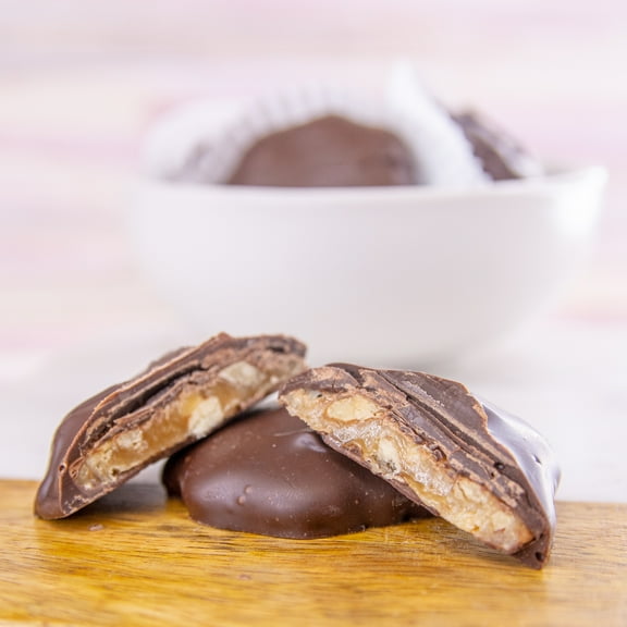 Wockenfuss Candies Sugar Free Dark Pecan Caramel Patties - 1lb