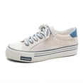 thumbnail image 1 of Wod women's canvas shoes, comfortable, fashionable and breathable, classic casual shoes, White, 1 of 6