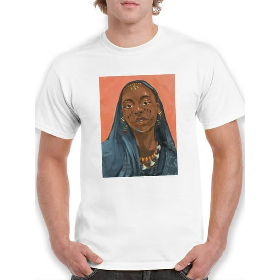 Wodaabe Woman I T-Shirt Men -Jacob Green Designs, Male 3X-Large