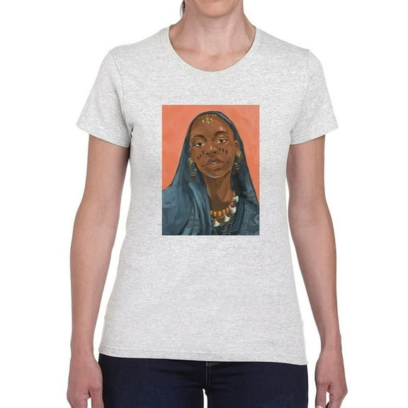 Wodaabe Woman I T-Shirt Women -Jacob Green Designs, Female x-Large