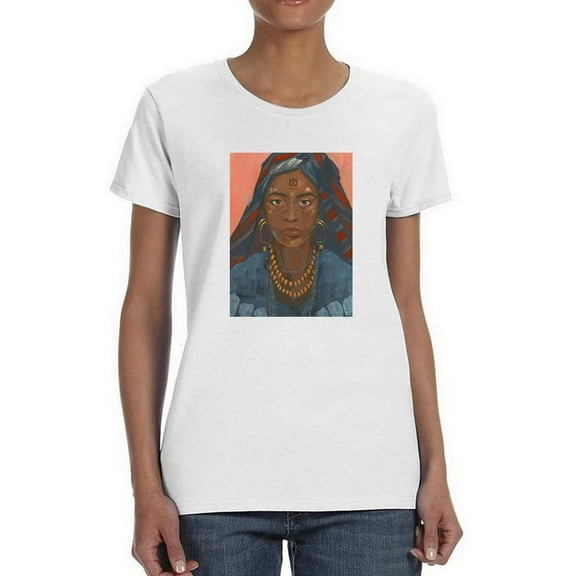 Wodaabe Woman T-Shirt Women -Jacob Green Designs, Female Medium