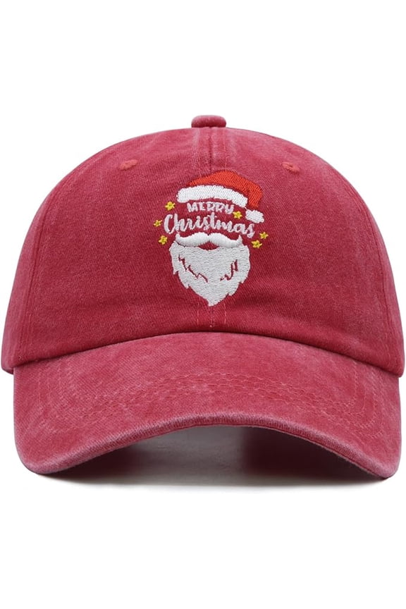 Wodeal Toddler Christmas Hat with Gift Box, for Kids, Adjustable Embroidered Funny Xmas Holiday Baseball Cap for Boys Girls