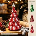 thumbnail image 1 of Wodellrrea Mini Ribbon Christmas Tree, Red Tabletop Holiday Decoration, Star Topped Fabric Tree Centerpiece for Indoor Mantel, Shelf, Dining Table and Festive Home Decor and Seasonal Gift, 1 of 7