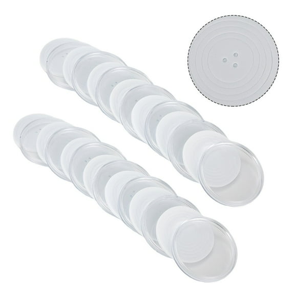 Wodtesl 10/25Pcs 46mm Coin Capsules Holder With Adjustable Foam Gasket Clear Storage Container Protector Box Coin Collection Supplies