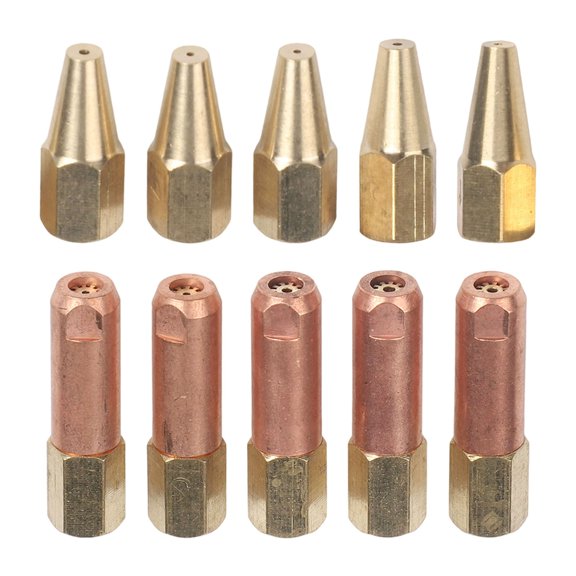 Wodtesl 10 Pcs Welding Nozzles for H012 Oxygen Propane Acetylene Torch Designed for Metal Cutting and Priming Applications