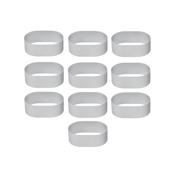 Wodtesl 10PCS Baking Mold Mini Aluminium Oval Egg Shape Cheese Cake Rings Half-Cooked Molds Bread Kitchen Baking Tools
