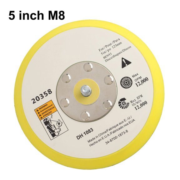 Wodtesl 1pc M6/M8 Polishing Sanding Disc Backing Pad 2/3/5 Inch Hook And Loop For Wood Metal Grinding Pneumatic Sander Spare Parts
