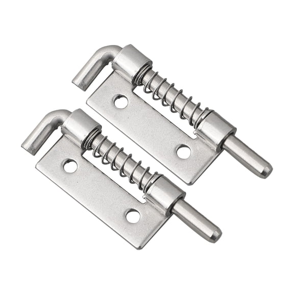 Wodtesl 2PCS Spring Loaded Latch Bolt Stainless Steel Rebound Pin Window Cabinet Security Door Bolt Latch Anti-theft Household Hardware