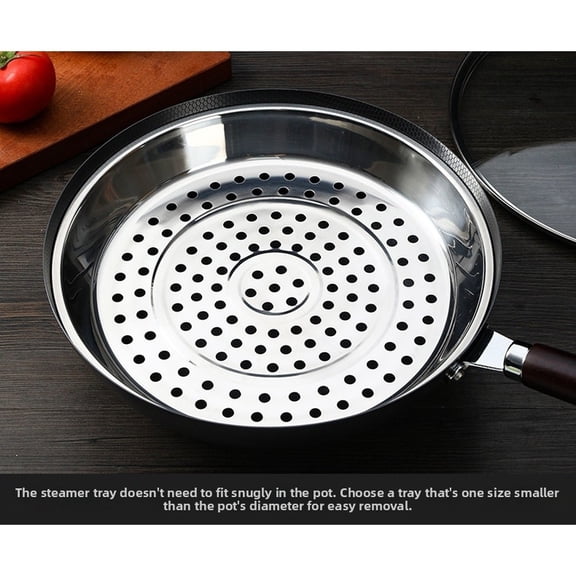 Wodtesl 316 Stainless Steel Steaming Plate for Wok Thickened for Multi Size