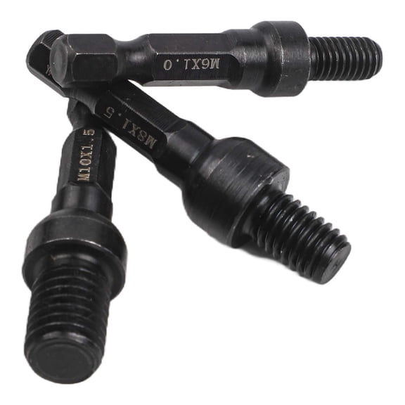 Wodtesl 3pcs Self-Tapping Socket Adapter For 6/8/10mm Insert Nuts Or Hanger Bolt Power Drill Tools 1/4 Inch Hex Shank M6 M8 M10