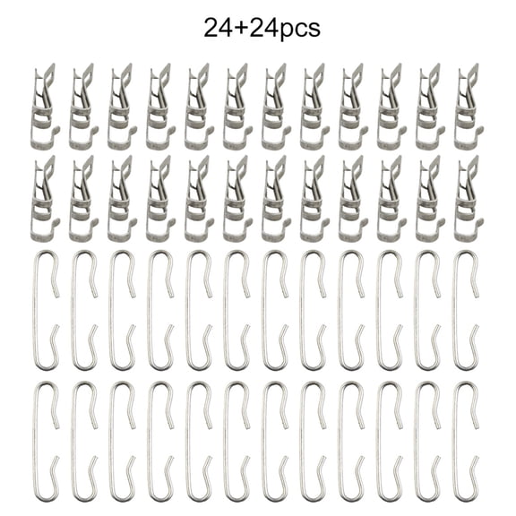 Wodtesl 48Pcs Roof De-Icing Heating Cable Spacer And Clips Kit Aluminum Alloy Roof Clips Outdoor Cable Wire Clips Gutter Clips Spacers