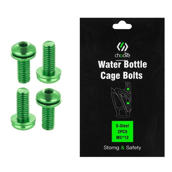 Wodtesl 4Pcs Bike Water Bottle Cage Bolts Holder Screws M5*12 Inner Rack Hexagon Stainless Steel Screws For Bottle Holder Bracket Rack
