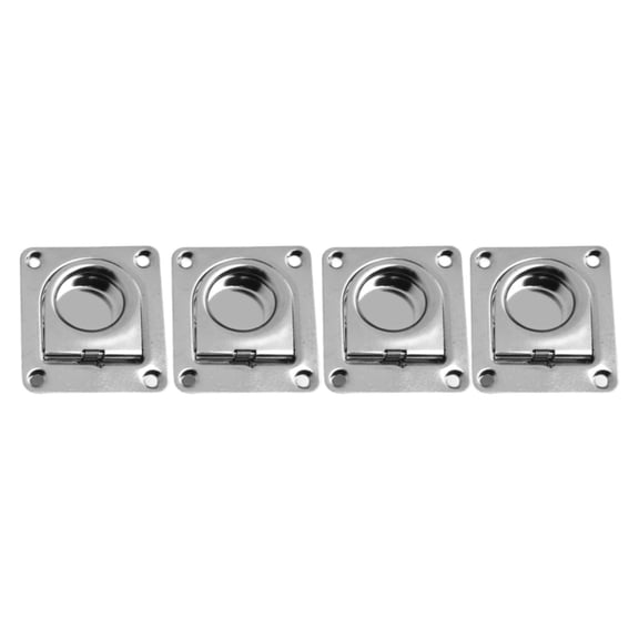 Wodtesl 4pcs Stainless Steel D Rings Recessed Tie Down Anchors Ring Lashing Ring For Trailer Truck Boat Vehicles Floor Mount Bracket
