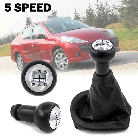 Wodtesl 5 Speed Car Gear Shift Knob W/ Gaitor Complete For 207 For 307 For 308 ABS Gear Shift Knob With Boot
