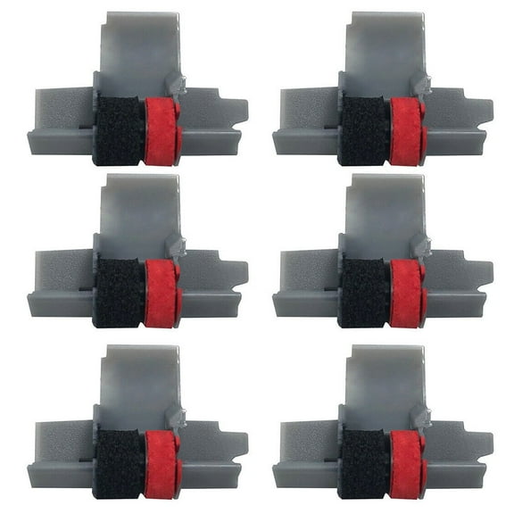 Wodtesl 6 Pcs IR-40T Black And Red Calculator Ink Wheel IR40T For IR40T CP13 NR42 IR40T For S Harp For Computer Ink Wheel Accessories