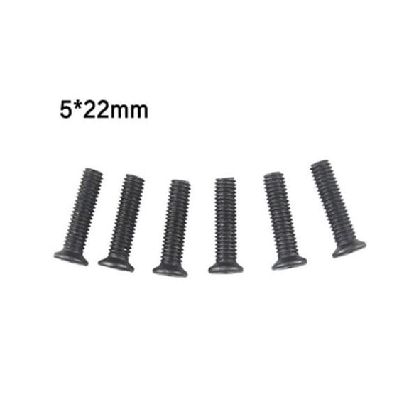 Wodtesl 6 Piece Metal Fixing Screw for Use with For UNF Drill Chuck Shank Adapter in M5 and M6 22mm Left Hand Thread Setup