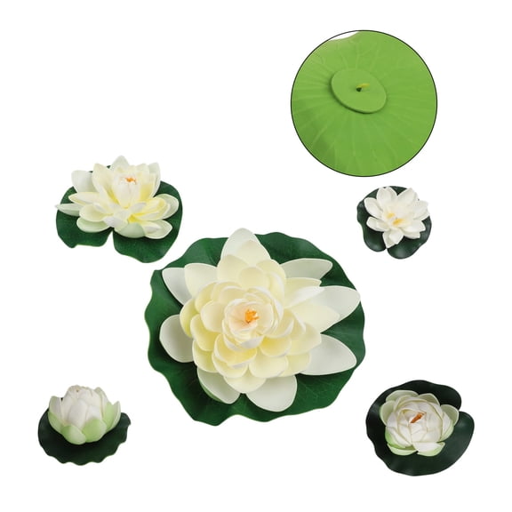 Wodtesl Accessories Artificial Lotus Fake Plant Pond Pool Simulation Flower Water Lily Wedding Yard Fish Tank Floating