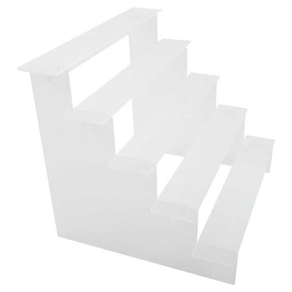 Wodtesl Acrylic Ladder Style Display Stand for Holding Small Decorative Objects Figurines and Collectibles with Construction