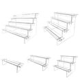 thumbnail image 1 of Wodtesl Acrylic Ladder Style Display Stand for Holding Small Decorative Objects Figurines and Collectibles with Construction, 1 of 9