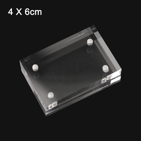 Wodtesl Acrylic Photo Frame 10+10mm Thick Desktop Double-sided Home Ornament Photo Picture Poster Rectangle Replacement 1PCS